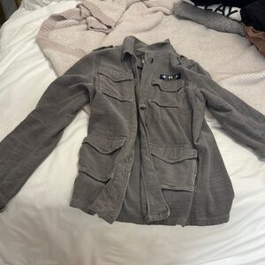 Gray Military Style Jacket